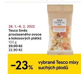 Sušené ovoce Tesco