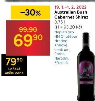 Víno Cabernet - Shiraz Cuvée Australian Bush