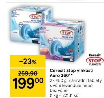 Pohlcovač vlhkosti Aero 360° Ceresit - náhradní tablety