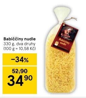Polévkové nudle Babiččiny Druid