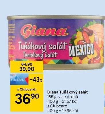 Salát s tuňákem Giana