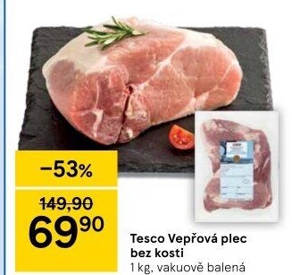 Vepřová plec bez kosti Tesco