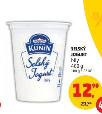 Bílý jogurt selský Kunín