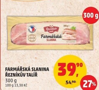 Farmářská slanina Řezníkův talíř