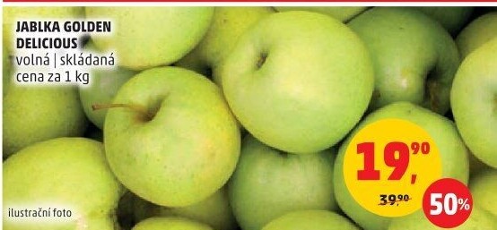 Jablka Golden Delicious