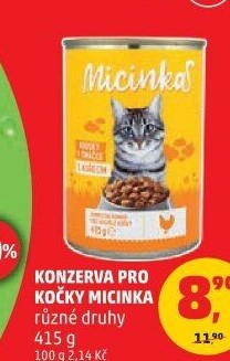 Konzerva pro kočky Micinka