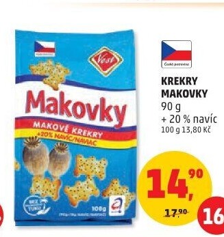 Krekry makovky Vest