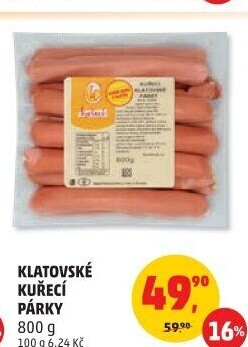 Kuřecí klatovské párky DZ Klatovy
