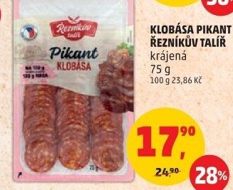Pikantní klobása Řezníkův talíř