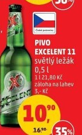 Pivo světlý ležák 11° Excelent