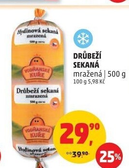 Sekaná drůbeží mražená Vodňanské kuře