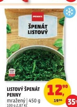 Špenát listový mražený Penny