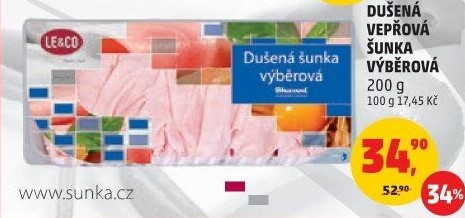 Šunka dušená výběrová LE&amp