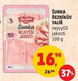 Šunka nejvyšší jakosti Řezníkův talíř
