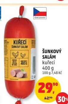 Šunkový salám kuřecí