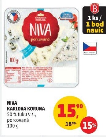 Sýr niva Karlova Koruna