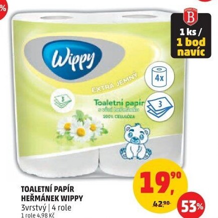 Toaletní papír 3vrstvý Wippy