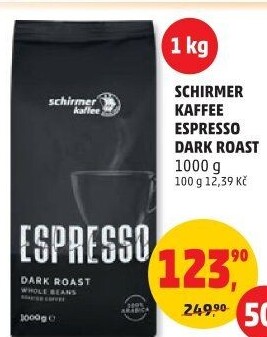 Zrnková káva Espresso Dark Roast Schirmer