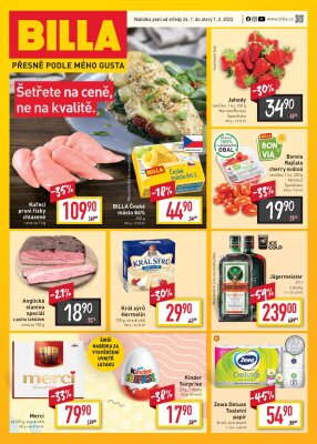 akční leták BILLA 26.1.2022-1.2.2022