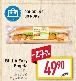 Obložená bageta Easy Billa