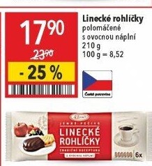 Rohlíčky linecké Klasa Pekárny a cukrárny Klatovy
