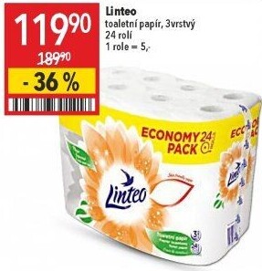 Toaletní papír 3vrstvý Linteo