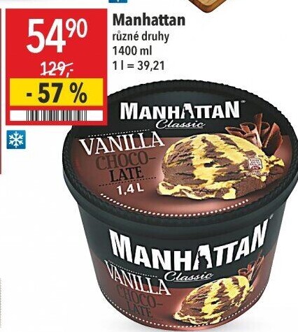 Zmrzlina v kelímku Manhattan Nestlé