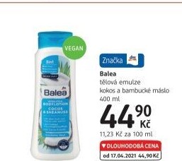 Tělová emulze Balea