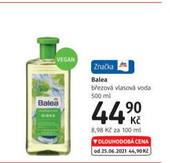 Vlasová voda březová Balea