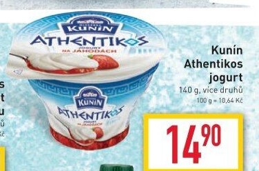 Jogurt ochucený řeckého typu Athentikos Kunín