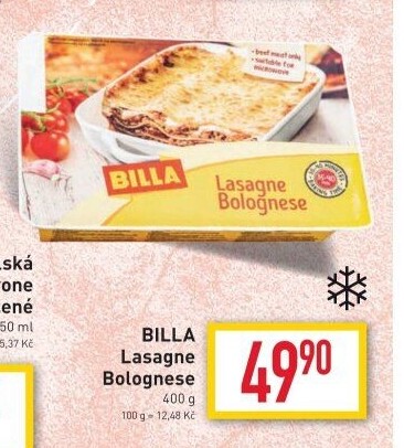 Lasagne mražené Billa
