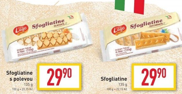 Pečivo křehké Sfogliatine Lago Gastone