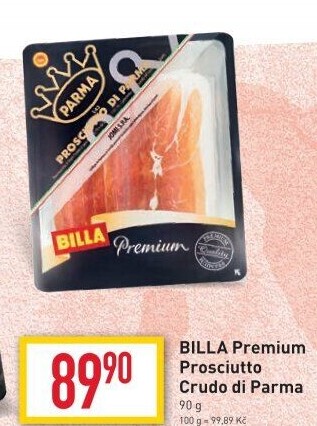 Šunka Prosciutto Crudo di Parma Billa Premium