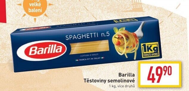 Těstoviny semolinové Barilla