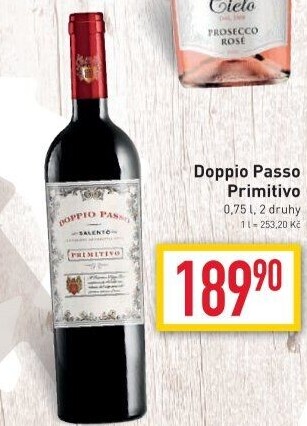 Víno Primitivo Doppio Passo