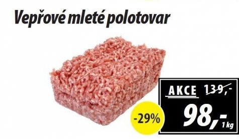 Maso mleté vepřové