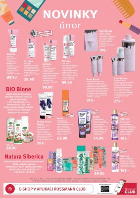 akční leták ROSSMANN drogerie 2.2.2022-1.3.2022
