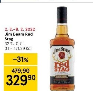 Bourbon Red Stag Jim Beam