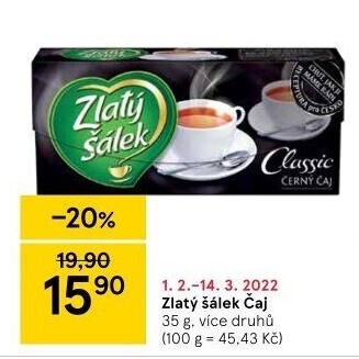 Čaje Zlatý šálek