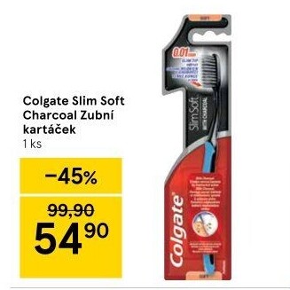 Kartáček na zuby Slim Soft Charcoal Colgate