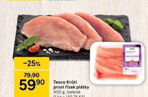 Krůtí prsní řízky Tesco