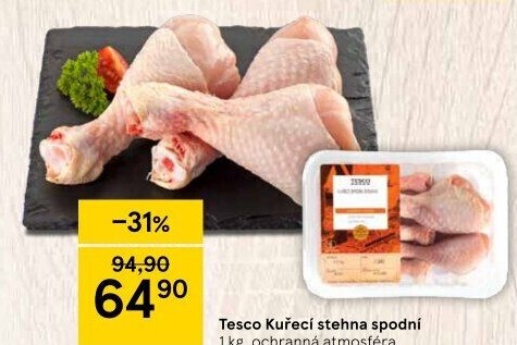 Kuřecí stehna Tesco