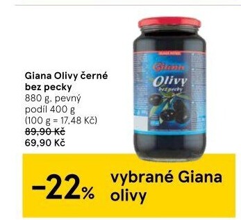 Olivy černé Giana
