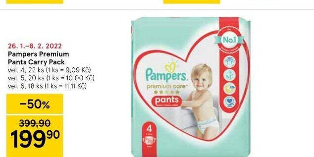 Pleny dětské Pampers Pants Premium Care