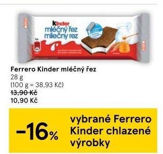 Řez mléčný Kinder