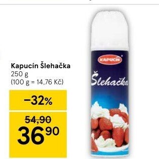Šlehačka ve spreji Kapucín