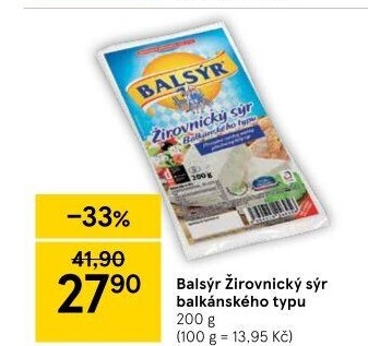 Sýr Balsýr Mlékárna Žirovnice