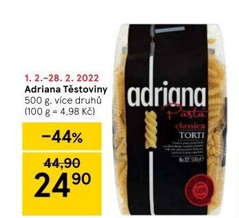 Těstoviny semolinové Adriana
