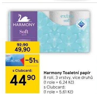 Toaletní papír 3vrstvý Harmony