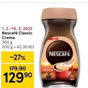 Instantní káva Nescafé Classic Crema